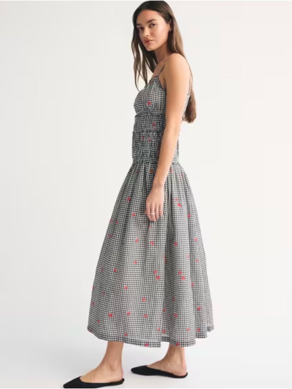 Abercrombie & Fitch Bra-Free Smocked Drop-Waist Maxi Dress - Picture 5 of 5